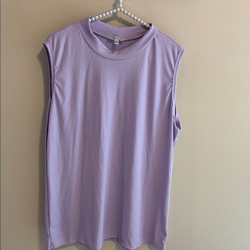 White Birch Purple tunic tank top size 2x